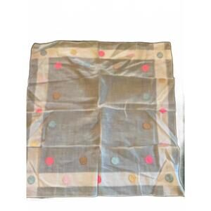 Vintage   Colorful Polka Dots  Scarf  15 1/2” X 15 1/2”